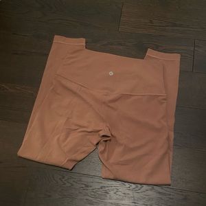Terracotta brown Lululemon aligns 25” size 8